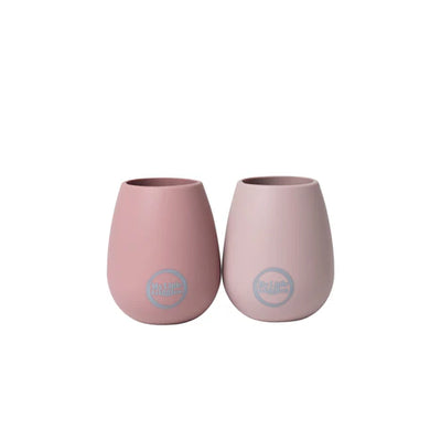 My Little Giggles Silicone Tumbler 2 Pack - Powder Rose & Dusty Lilac