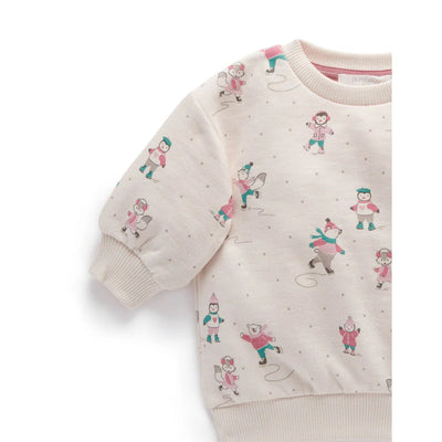 Purebaby Cosy Windcheater - Graceful Skaters Print