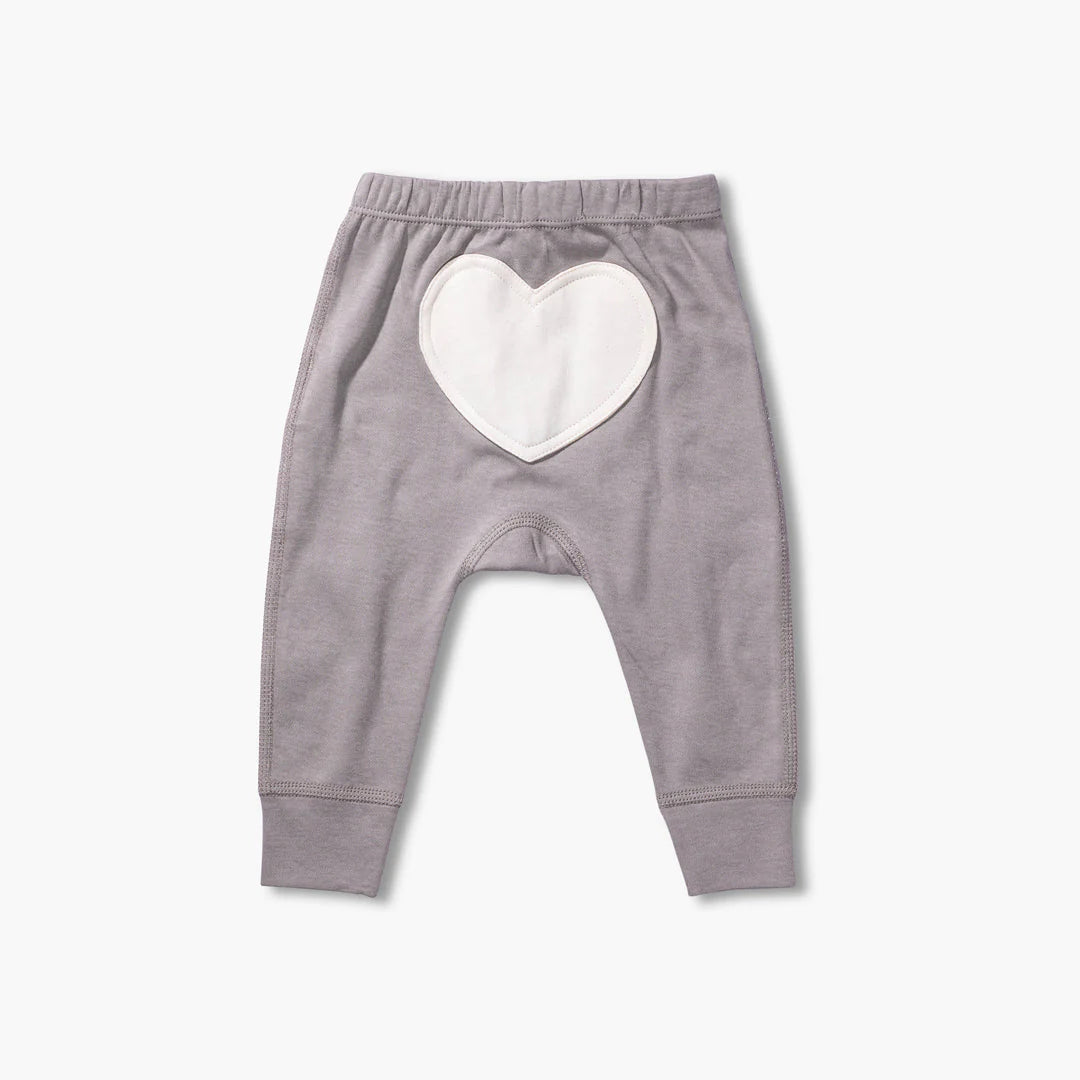 Sapling Child Organic Bunny Grey Heart Pants