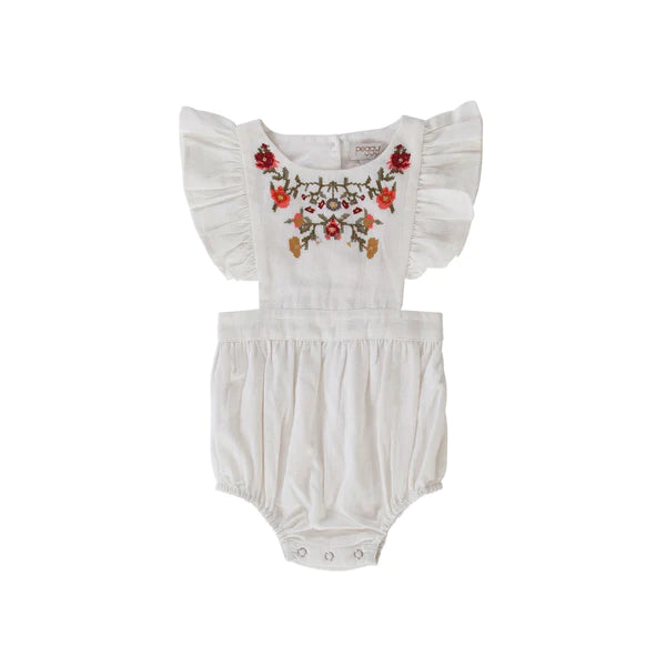 Peggy Valley Playsuit - White
