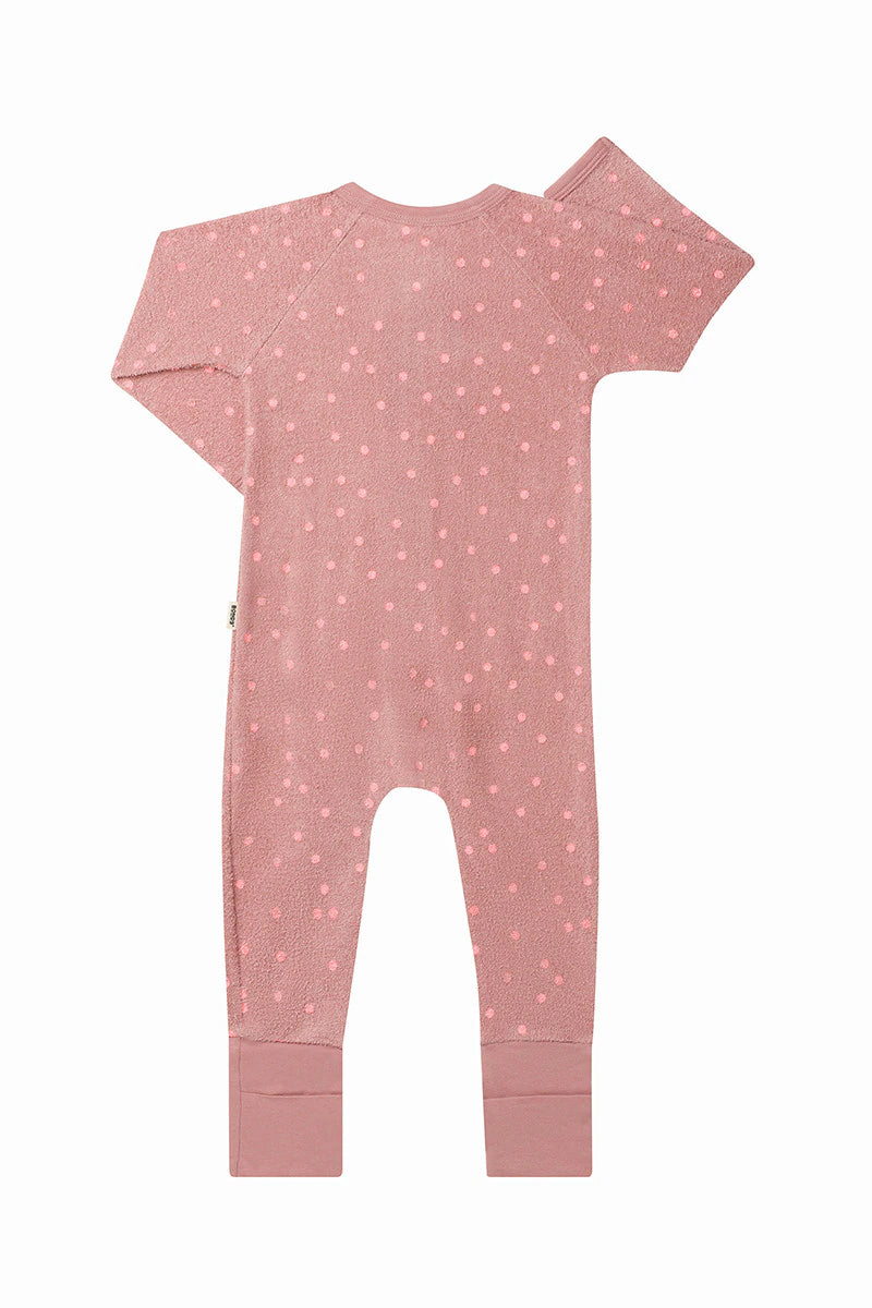 Bonds Poodlette 2 Way Zip Wondersuit - Ditsy Dots Dusty Pink