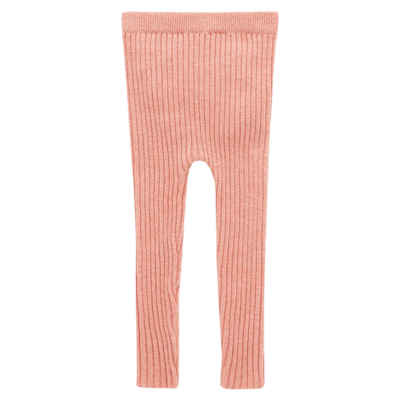 Purebaby Rib Knit Leggings - Nectarine Melange