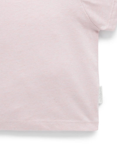 Purebaby Organic Essential Newborn Tee - Soft Pink Melange