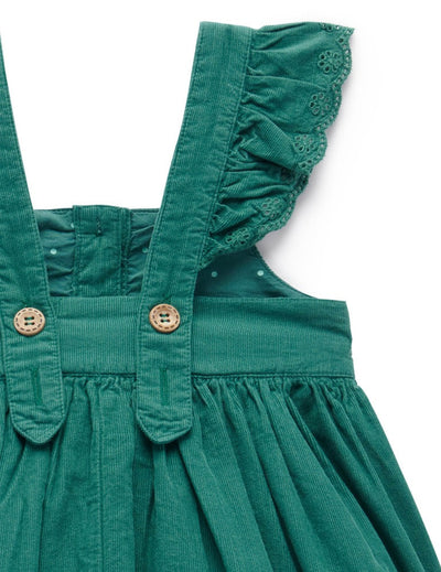 Purebaby Forest Coruroy Pinnie - Deep Emerald