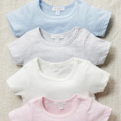 Purebaby Organic Essential Newborn Tee - Soft Pink Melange