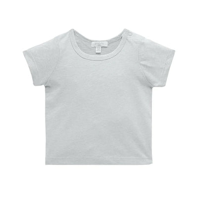 Purebaby Organic Essential Newborn Tee - Pale Grey Melange