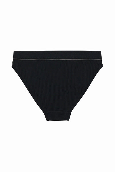 Bonds Womens Retro Rib Hi Bikini 2 Pack - Black/Black