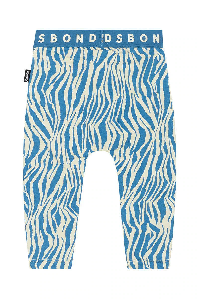 Bonds Roomies Legging - Zebra Super Stripe Blue