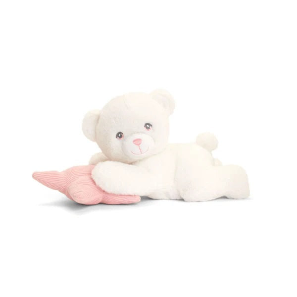 Keeleco 20cm Sleepy Bear Plush Stuffed Animal - Pink