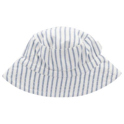 Purebaby Striped Bucket Hat - Nautical Stripe