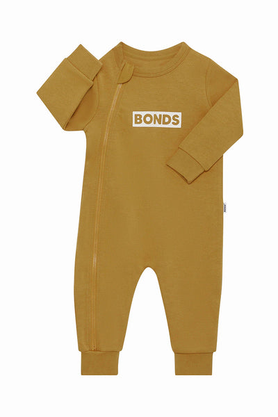 Bonds Tech Sweats Zip Wondersuit - Sweet Caramel