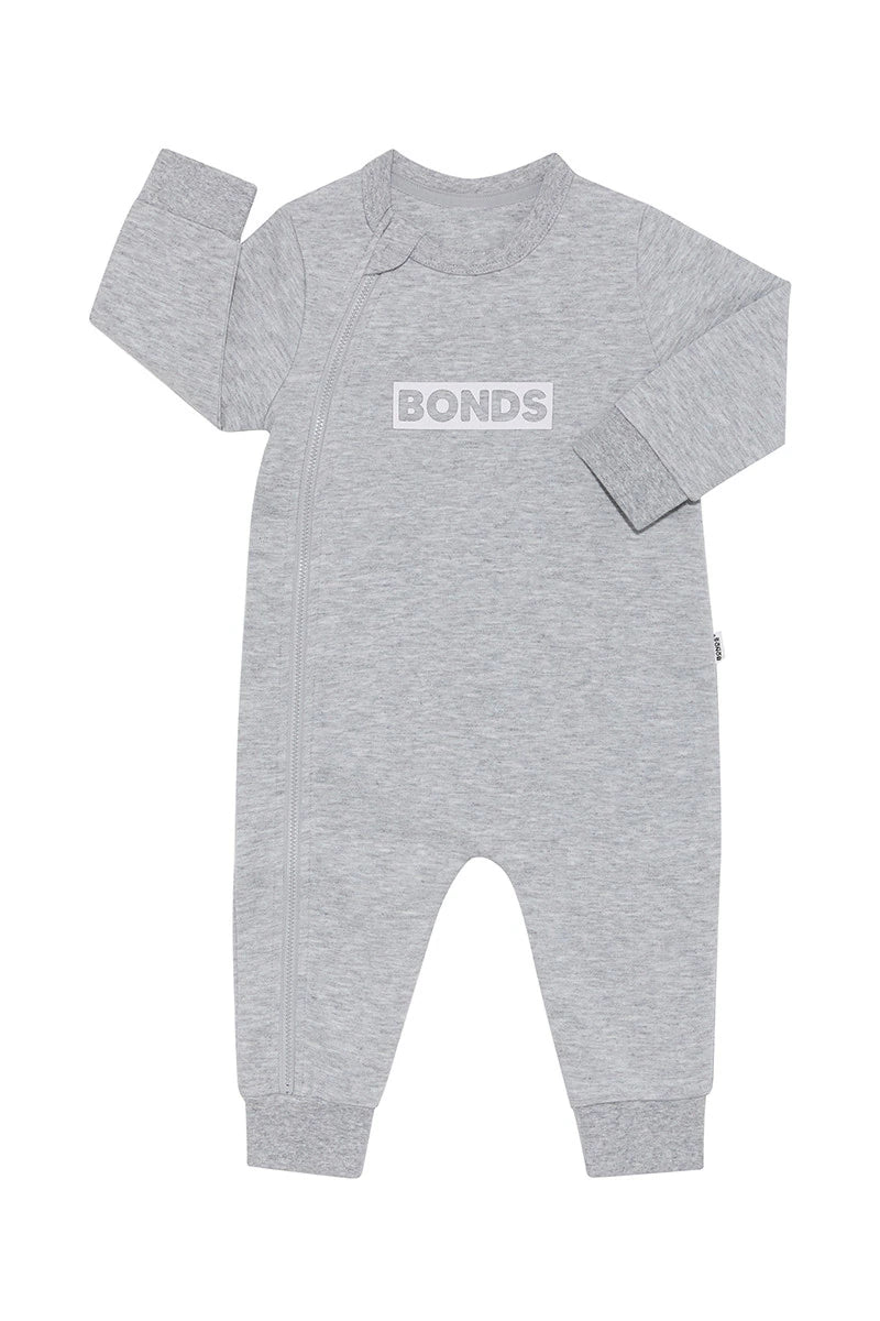 Bonds Tech Sweats Zip Wondersuit - New Grey Marle