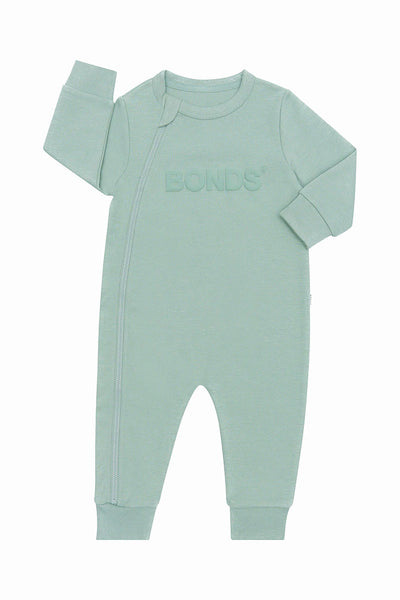Bonds Tech Sweats Zip Wondersuit - Misty Sage Green