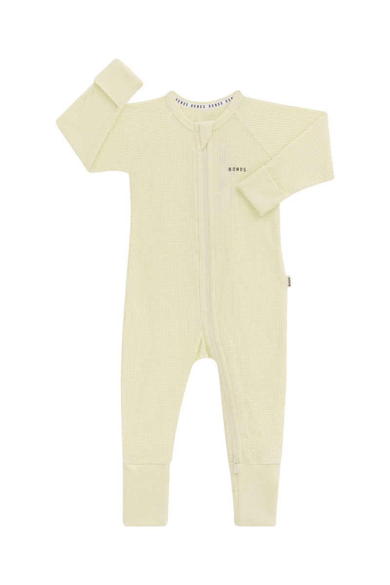 Bonds Waffle Zip Wondersuit - Post Yellow