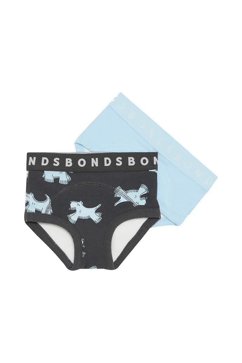 Bonds Whoopsies Toilet Training Undies 2 Pack - Bob The Dog / Argentina Blue