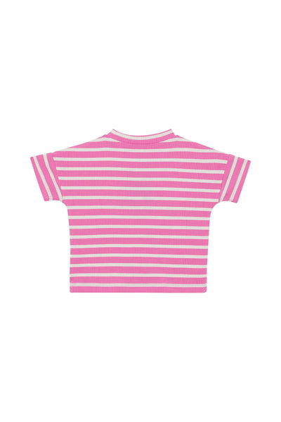 Bonds Wide Needle Rib Tee - Lolly Ice Pink/Marscapone