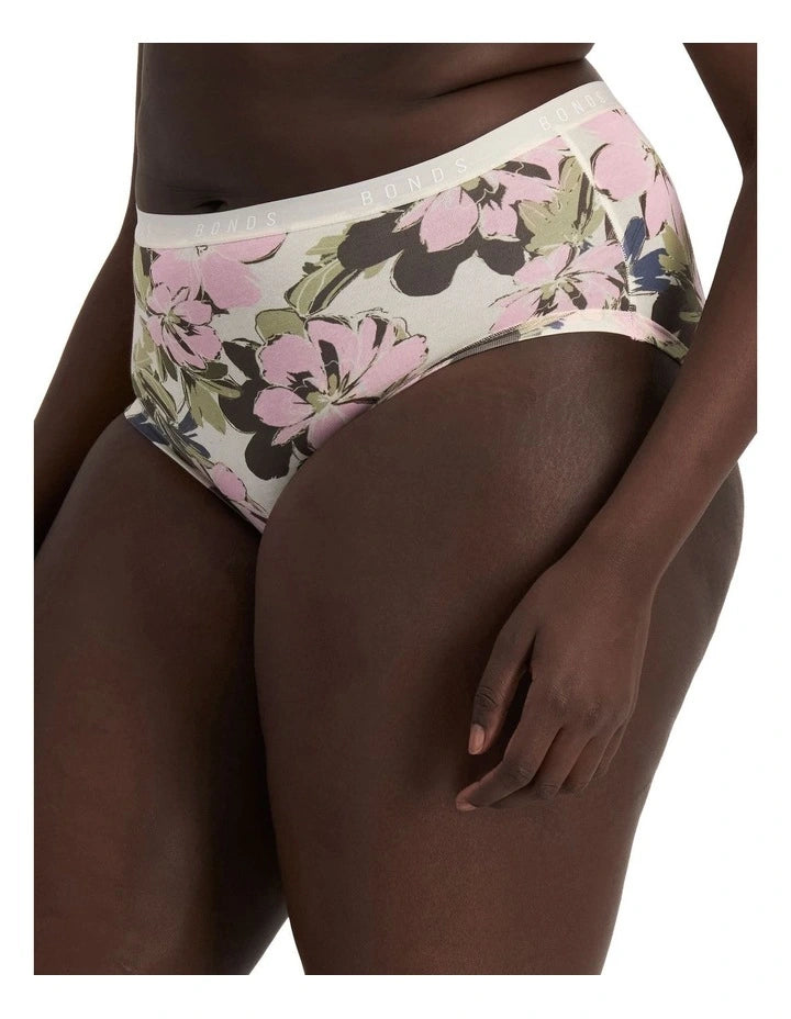 Bonds Womens Cottontails Full Brief 3 Pack - Pink/Multi