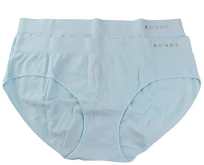 Bonds Women's Seamfree Midi Brief 2 Pack - Calm Blue