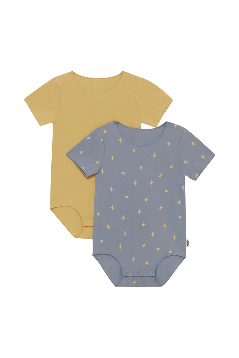 Bonds Wonderbodies Bodysuit 2 Pack - Mini Dazzle /Mustard