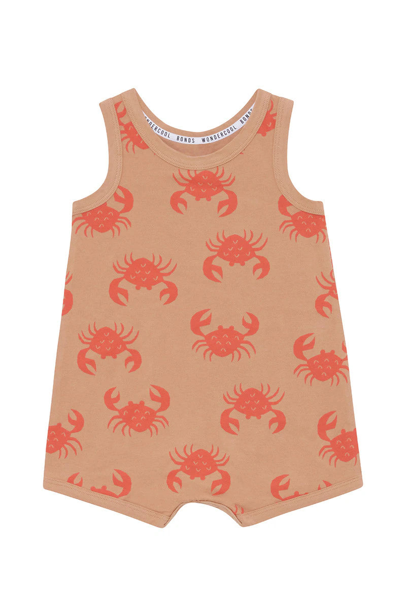 Bonds Wondercool Hot Days Suit - Crabby Crab Natural