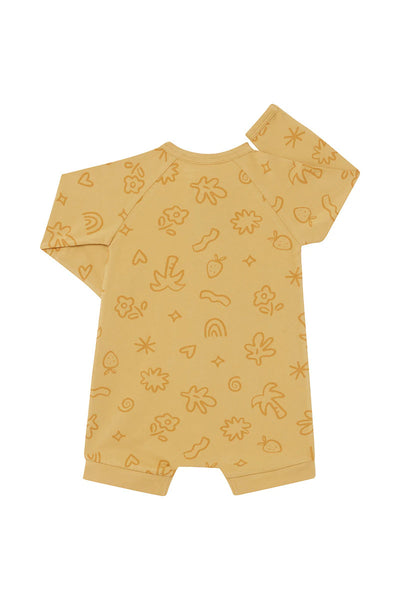 Bonds Wonderfresh Long Sleeve Romper - Treasure Hunt Mustard