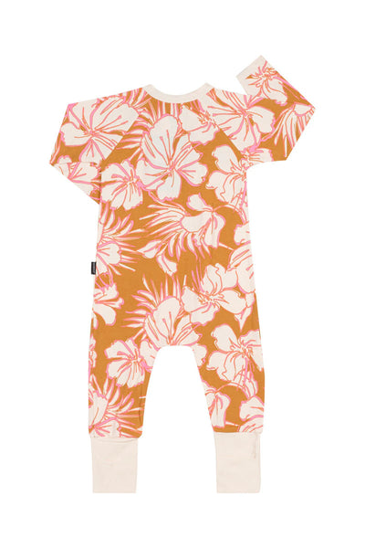 Bonds 2 Way Zip Wondersuit - Blooming Blossoms Orange