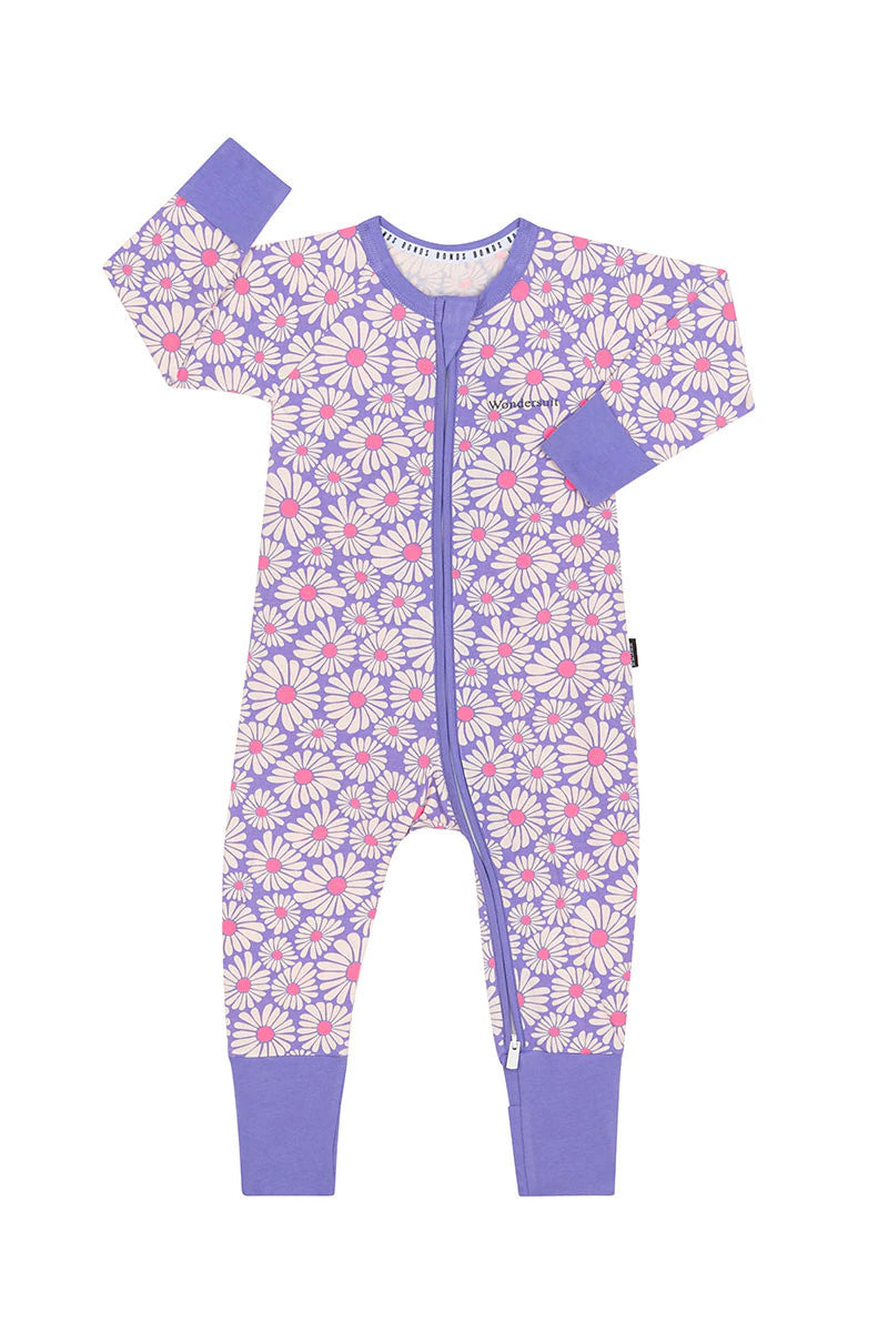 Bonds 2 Way Zip Wondersuit - Crazy Daisy Purple