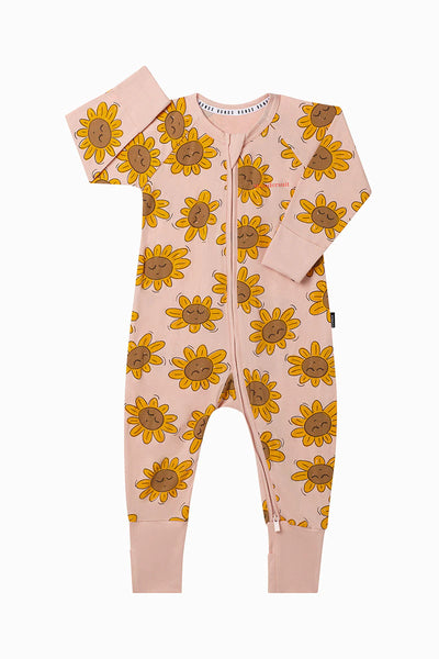 Bonds Zip Wondersuit - Sleepy Sunflowers Pink