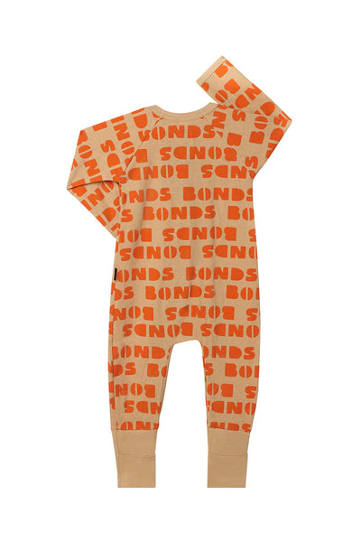 Bonds Zip Wondersuit - Bonds Block Orange Jam