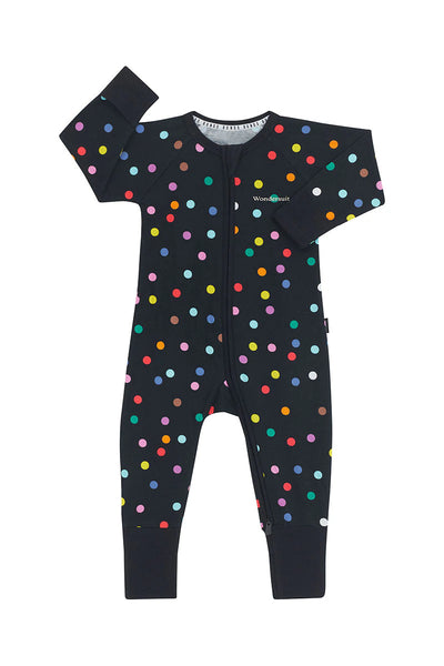 Bonds Zip Wondersuit - Confetti Love Nu Black