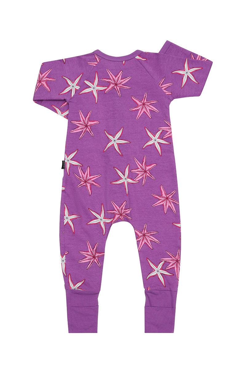 Bonds 2 Way Zip Wondersuit - Purple Star Fish