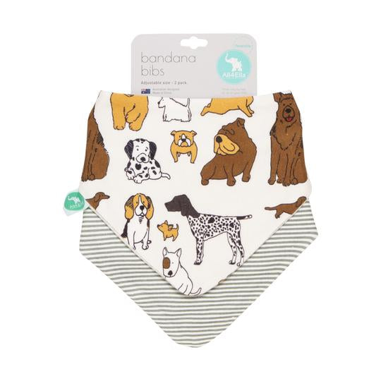 All 4 Ella Reversible Bandana Bibs 2 Pack  - Dog Breed