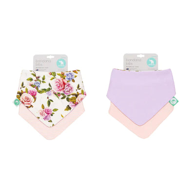 All 4 Ella Bandana Bibs 2 Pack - Rose