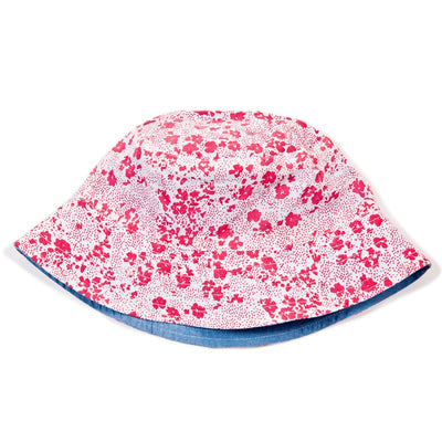 Brava Bambini Voile Bucket Hat - Pink Flower
