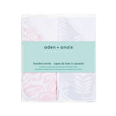 Aden And Anais Essential 2 Pack Hooded Towel Set - Damsel