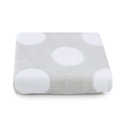 Bubba Blue Polka Dots Velour Bath Towel - Grey