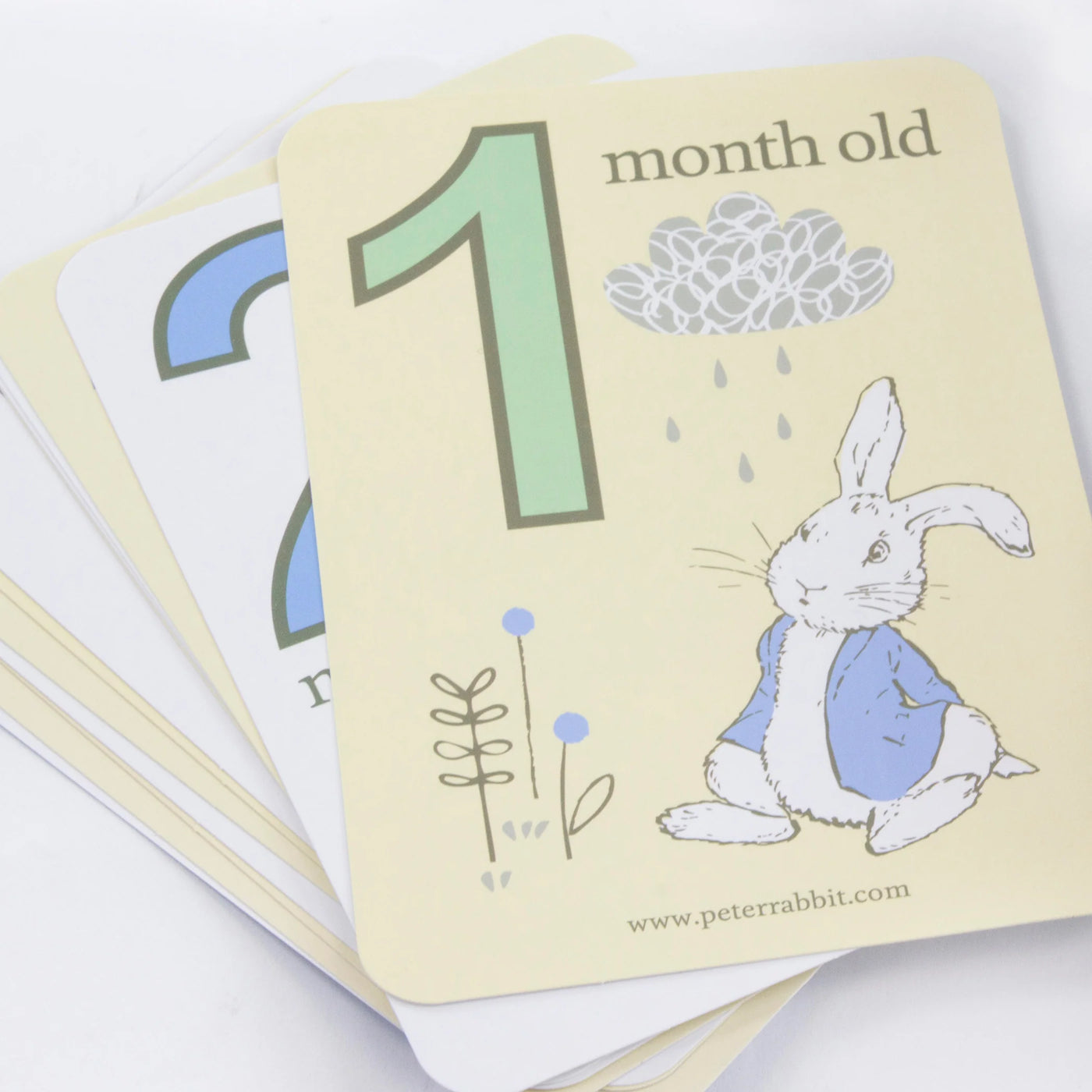 Bubba Blue Peter Rabbit 'Cloud' 2 Pack Muslin Wraps & Milestone Cards Set - Pink