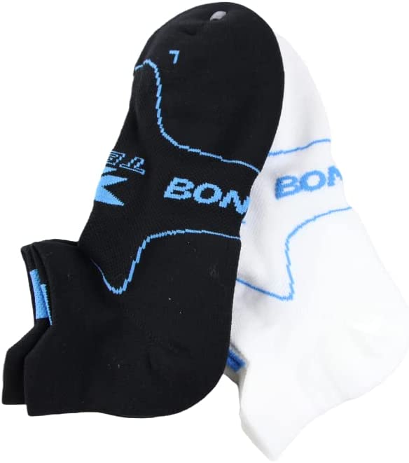 Bonds Men's X-Temp Sport Low Cut Socks 2 Pack - Black/Blue/White