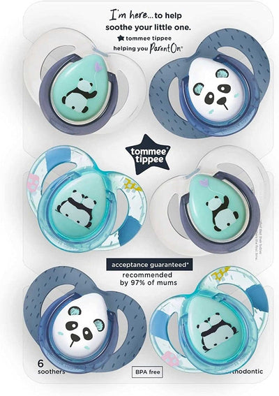 Tommee Tippee Anytime Soother 0-6m 6 Pack