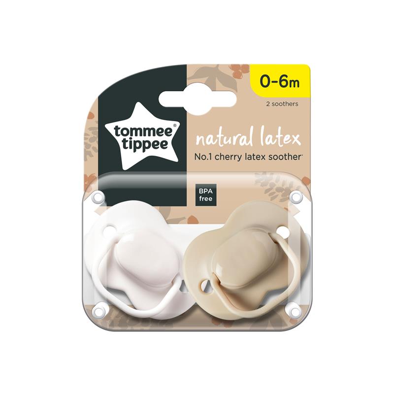 Tommee Tippee Cherry Latex Soother 0-6m 2 Pack