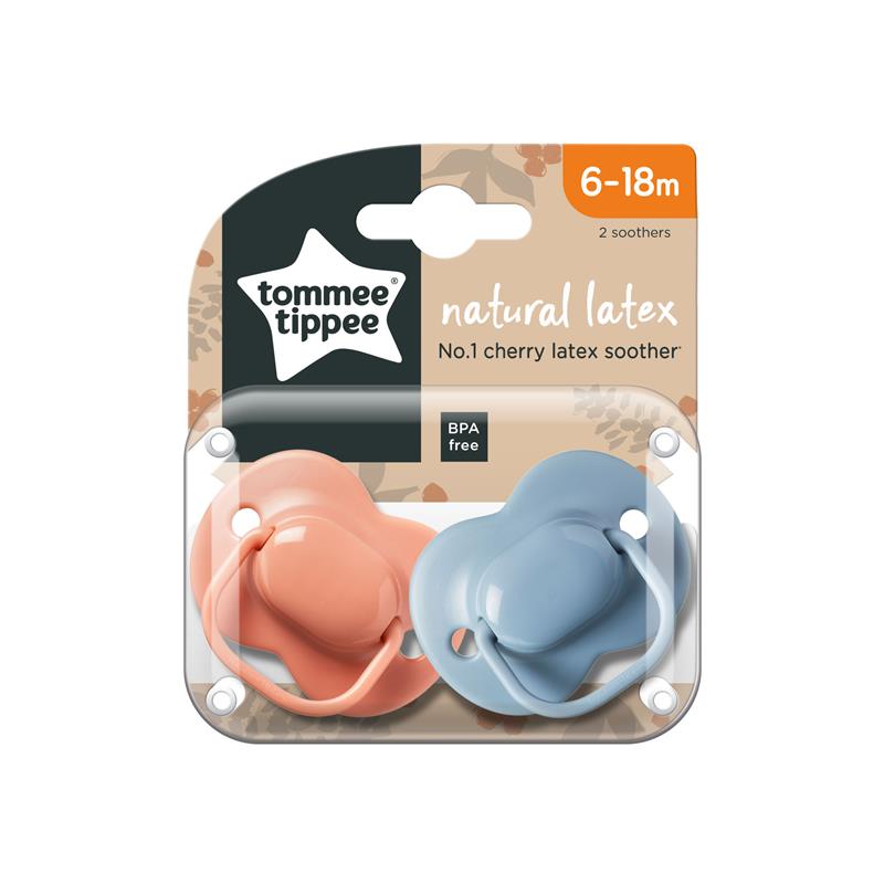 Tommee Tippee Cherry Latex Soother 6-18m 2 Pack