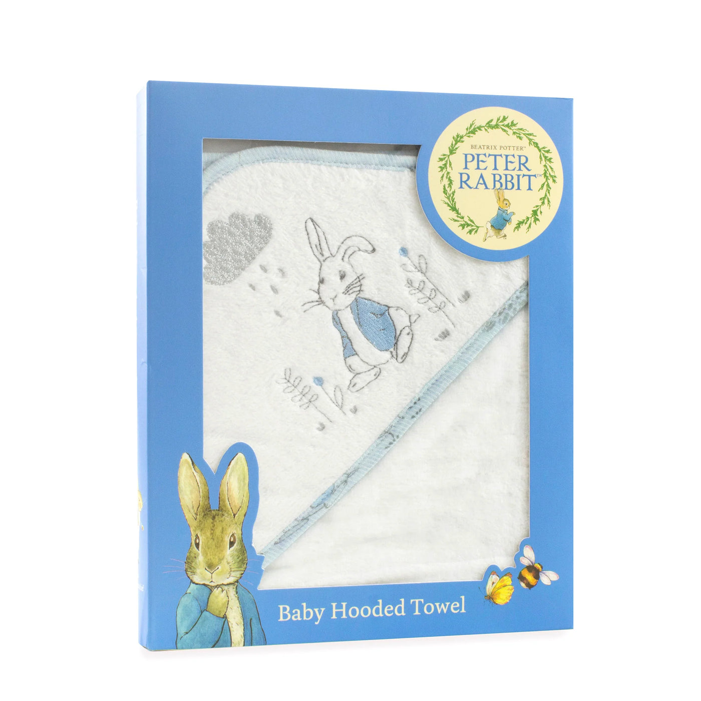 Bubba Blue Peter Rabbit 'Cloud' Hooded Towel - Blue