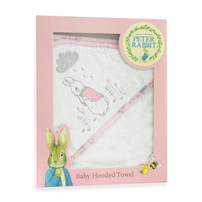 Bubba Blue Peter Rabbit 'Cloud' Hooded Towel - Pink