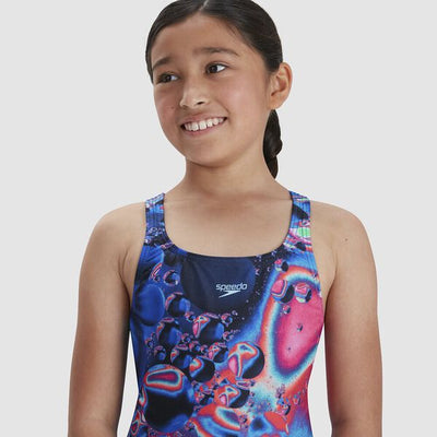 Speedo Girls Digital Placement Medalist - Blue Flame/Mercurial Blue /Electric Pink/Lava Red