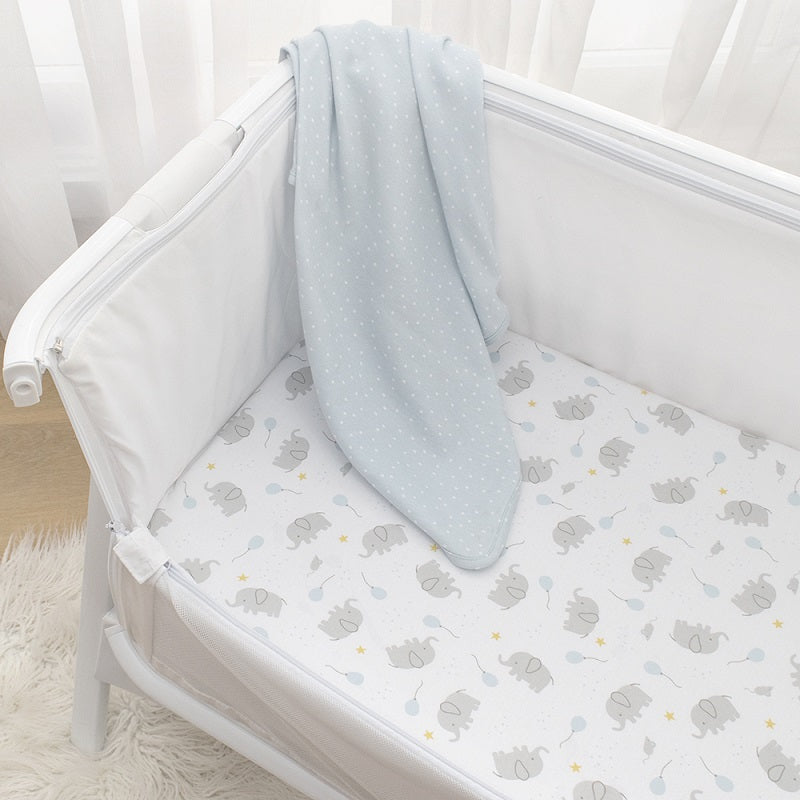 Living Textiles 2 Pack Co-Sleeper/Cradle Fitted Sheets - Mason/Confetti