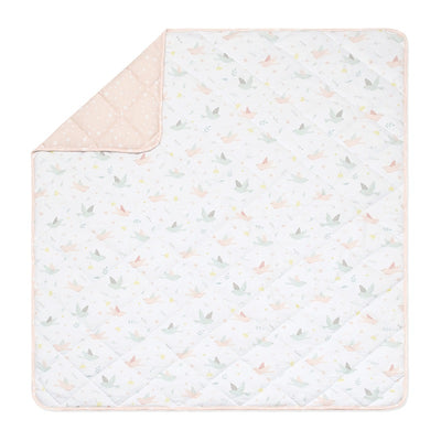 Living Textiles Quilted Cot Comforter - Ava/Blush Floral