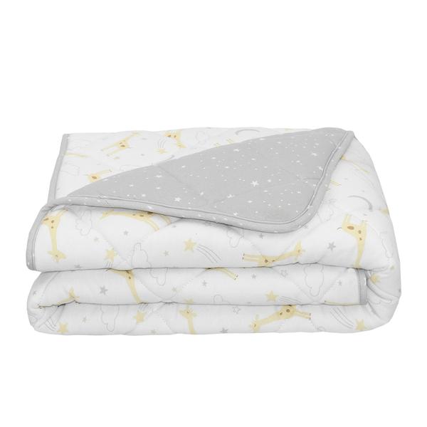 Living Textiles Jersey Quilted Cot Comforter - Noah/ Grey Stars