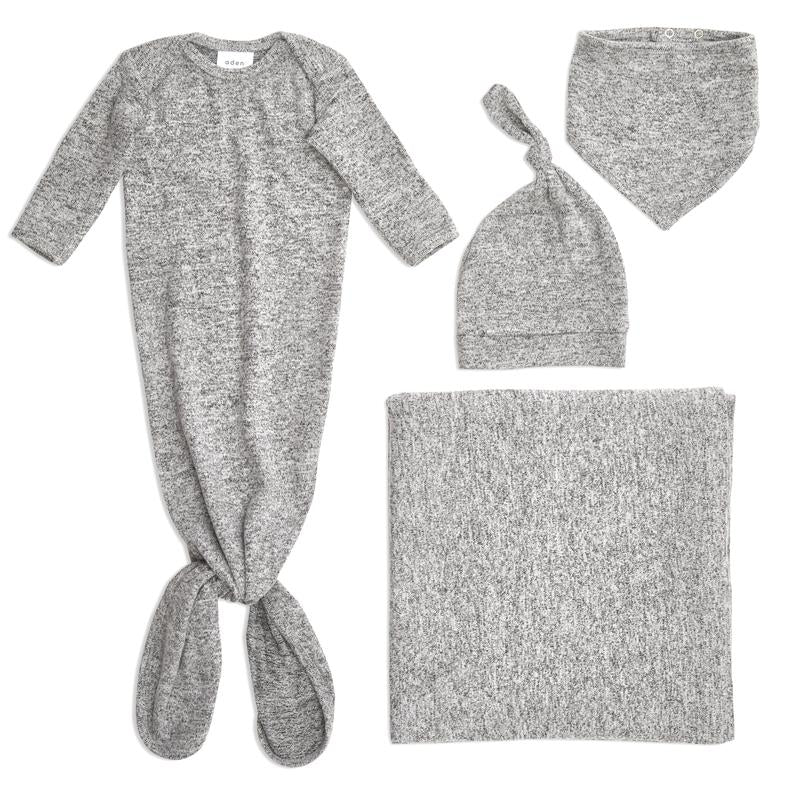Aden and Anais Snuggle Knit Gift Set - Heather Grey