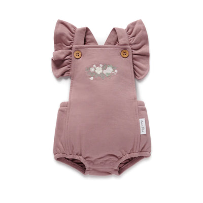 Aster & Oak Berry Embroidered Fleece Playsuit