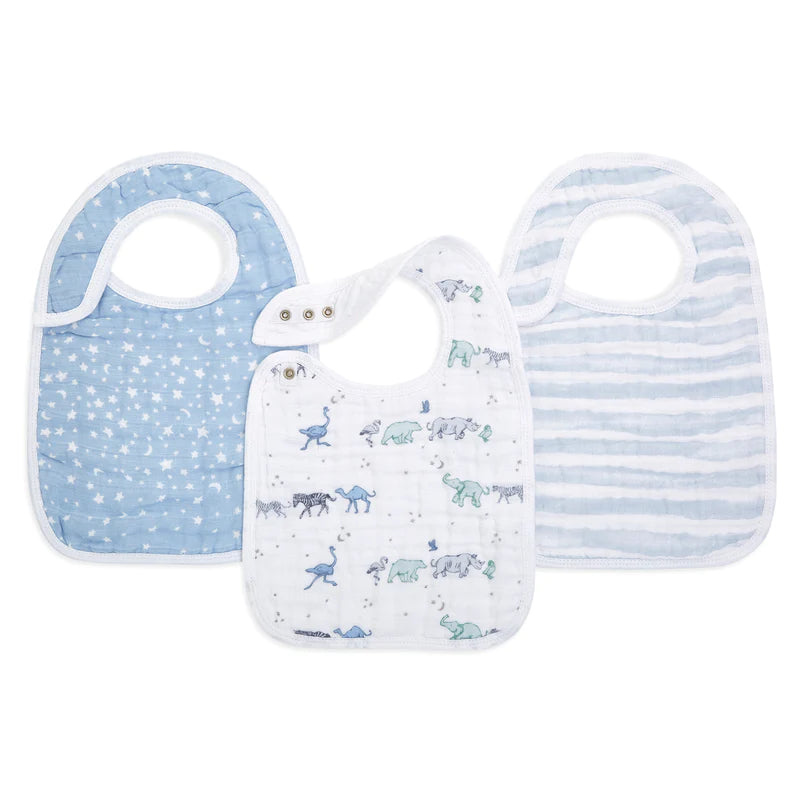 Aden and Anais Classic Snap Bibs 3 Pack - Rising Star